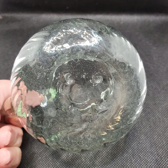 Green Blown Glass Pitcher/Creamer - Picture 3 of 3